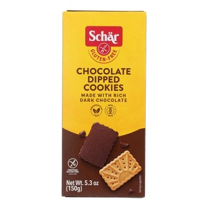 Schar - Chocolate Dipped Cookies - Gluten Free - Case of 12 - 5.3 oz - 1 of 3