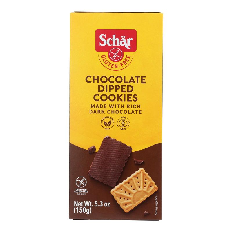 Schar Gluten-Free Chocolate Dipped Cookies - Case of 12/5.3 oz, 2 of 8