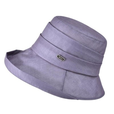 Anna-Kaci Women's Structured Bucket Hat with Pleated Band Design and Wide Brim for Elegant Everyday Sun Protection