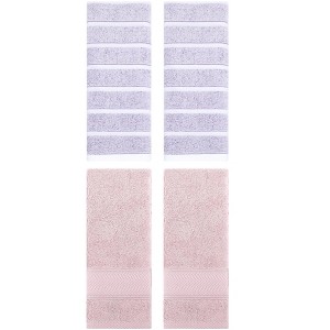 REGALWOVEN 4 Pcs Cotton Bathroom Soft Absorbent Hand Towel - 1 of 4