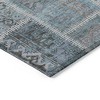 Teal Blue Aqua And Beige Patchwork Washable Indoor Outdoor Area Rug - 4 of 4