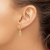 Black Bow Jewelry Sports Racquet Dangle Post Earrings in 14k Yellow Gold - 3 of 4