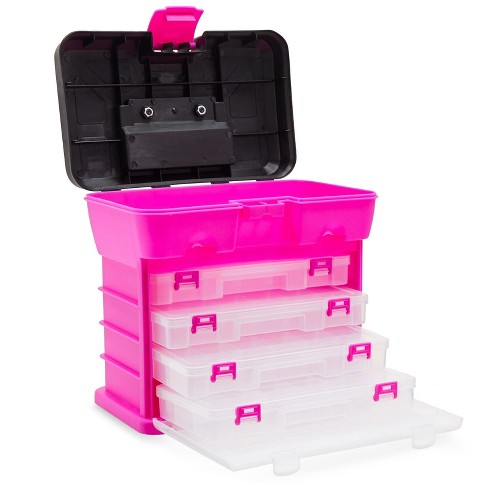 Craft Storage Box Organizer 3-tier Fishing Tackle Box Organizer