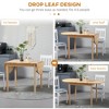 NicBex Solid Wood Extendable Dining Table with Drop Leaves,Modern Folding Kitchen Table for Small Spaces,Dining Room Furniture - 4 of 4
