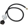GasOne Propane Regulator 3 Feet Universal QCC1 Grill Replacement for Most LP Gas Grill, Heater and Fire Pit Table, 3/8" Female Flare Nut - 4 of 4