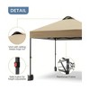 Garvee 10'x10' Outdoor Canopy Tent with Sidewall, Pop up Canopy with Vented Roof, Portable Instant Camping Beach Canopy Tents - 4 of 4