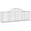 vidaXL Gabion Basket Set of 2 Silver Galvanized Iron - 3 of 4