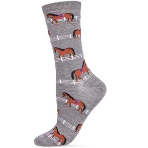 Memoi Show Pony Bamboo Blend Crew Socks - 1 of 4