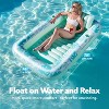 Jasonwell 4-in-1 Inflatable Tanning Pool Lounger, 70"x46" Float with Pillow, Sunbathing Bed Raft for Adults, Cyan White, Large - 2 of 4