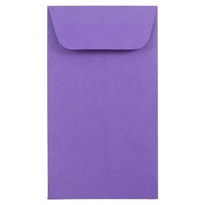 JAM Paper #5.5 Coin Business Colored Envelopes 3.125x5.5 Purple Recycled 356730550