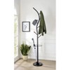 76" Billie Black Tree Coat Rack Walnut Hooks with Umbrella Stand - Ore International - 2 of 4