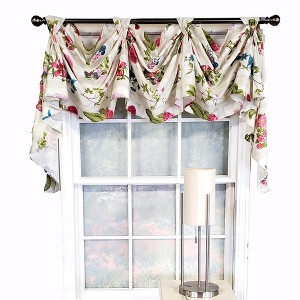 RLF Home Luxurious Modern Design Garden Pallet Victory Swag 3-Scoop Window Valance 50" x 25" - 1 of 4