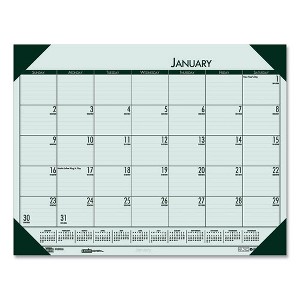 EcoTones Recycled Monthly Desk Pad Calendar, 22 x 17, Green-Tint/Woodland Green Sheets/Corners, 12-Month (Jan to Dec): 2025 - 1 of 1