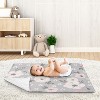 Sweet Jojo Designs Girl Baby Security Blanket Watercolor Floral Grey and Pink - image 2 of 4