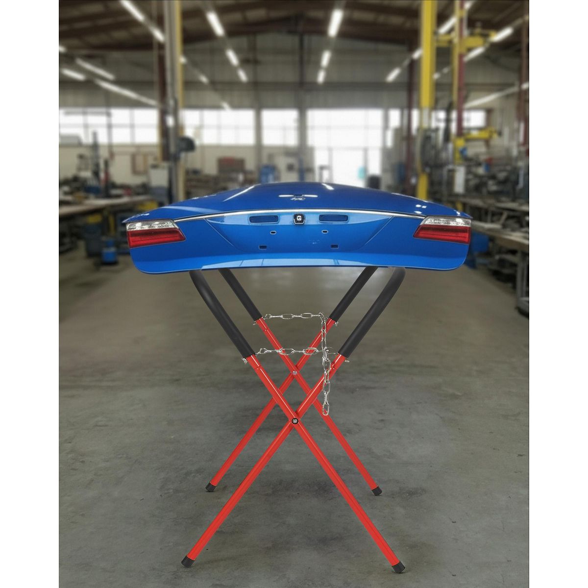 Heavy-Duty Portable Folding Automotive Workbench – Adjustable, Collapsible, Padded Steel Stand , 500 lbs Capacity, Ideal for Garage & Shop - thumbnail 5