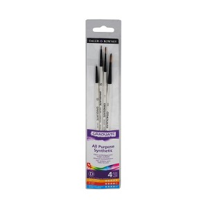 Daler-Rowney Graduate Detail Brush Set, Synthetic, 4 Pieces - 1 of 1