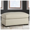 Signature Design by Ashley Treasure Trove Leather Match Ottoman, Contemporary Accent, Almond - 2 of 4