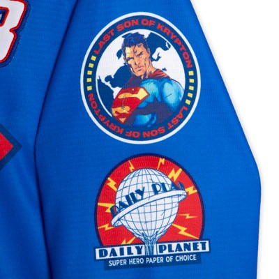DC Comics Justice League Superman Little Boys Mesh Hockey Jersey Long Sleeve T-Shirt Blue / Red 5 — фото 4