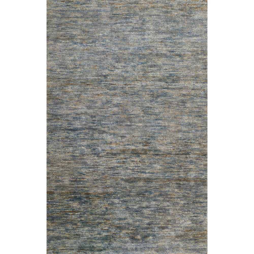 Photos - Area Rug Momeni 8'x10' Organic Solid Handknotted  Blue: Jute & Cotton, Low Pile, Handmade, Indoor Rectangle Rug 