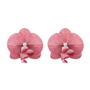 Unique Bargains Women's Phalaenopsis Faux Pearl Duckbill Clip 2 Pcs - 1 of 4