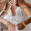 14K Gold Plated Bracelet Stack Strand Stretch Bead Ball Bracelet Set Stackable Bracelet - 4 of 4