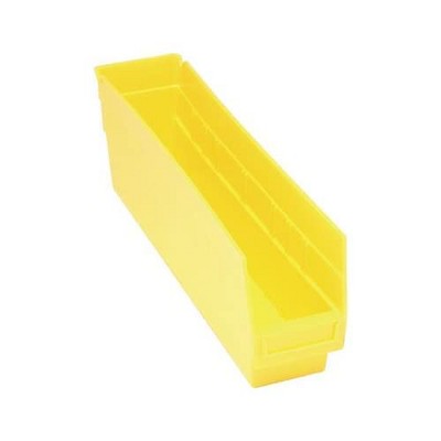 Quantum Storage Systems Economy Shelf Bin, Nesting, 17-7/8"W X 4-1/8"D X 6"H, (7) Divider Slots, Rear Hanglock