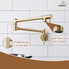CASAINC Wall Mount Kitchen Pot Filler Faucet with Double Handle Swing Arm Spout - 3 of 4