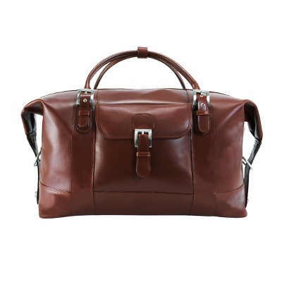 Siamod Amore Leather Duffel Bag (Cognac)