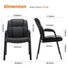 NicBex PU Leather Office Chair No Wheels,Office Guest Chair with Arms and Base,Modern Armchair Set of 2,Comfy Desk Chair for Conference Room - 3 of 4