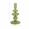 Decorative Candle Holder for Taper Candles - Modern Glass Candlestick Holder with Disc and Sphere Design for Table Decor - 4 of 4