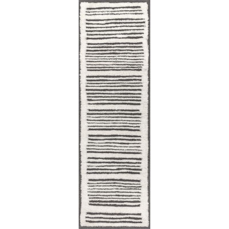 nuLOOM Tayshia Machine Washable Wool Modern Striped Area Rug, 1 of 11