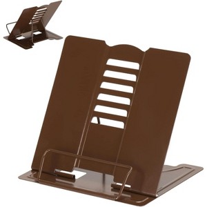Metal Book Stand Adjustable Book Holder for Reading, Sturdy & Durable for Cookbooks, Textbooks, Magazines on Counter - 1 of 4