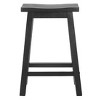 WestinTrends 29" Saddle Seat Solid Wood Kitchen Bar Stool Chair (Set of 2) - 4 of 4