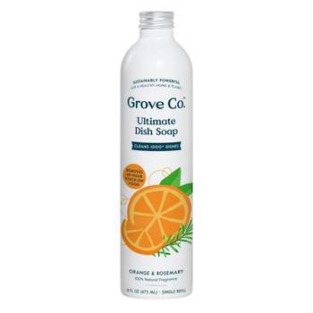 Grove Co. Orange & Rosemary Liquid Dish Soap Refill - Aluminum Bottle - 16 fl oz