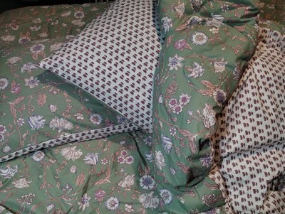 Boho Reversible Printed Comforter & Sham Set Green Floral - Threshold ...