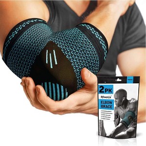 PowerLix 2-Pack Elbow Brace Compression Support Sleeve for Tendonitis, Elbow Treatment, & Workouts - 1 of 4