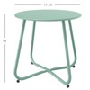 GRANDPATIO Designs Steel Patio Side Table, Weather Resistant Outdoor Round End Table - 4 of 4