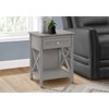 FONTO 2-Tier Side Table with Storage Drawer, Bedside Table with Open Shelf for Bedroom Living Room, Grey, 15.75"*25"*19" - 2 of 4
