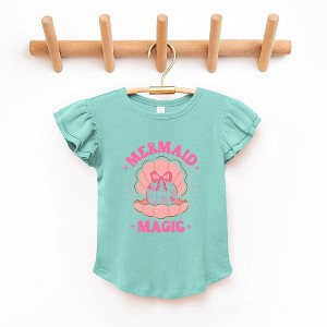 The Juniper Shop Mermaid Magic Toddler Flutter Sleeve Tee - 1 of 2