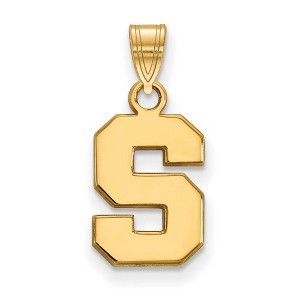 Black Bow Jewelry 14k Yellow Gold Michigan State Spartans NCAA Small Pendant - 1 of 3