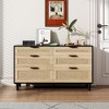 KIGFTSOD 6-Drawers Rattan Storage Dresser,Black - 3 of 4