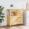 vidaXL Kitchen Trolley MONZA 33.1 in.x15.7 in.x35.4 in. Solid Wood Pine - 3 of 4