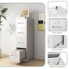 KWPZQEB File Cabinet, Locking Filing Cabinet, Metal Vertical Filing Cabinets for Home Office Organizer Letters/Legal/A4, Space-Saving Design - 4 of 4