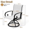 Pellebant 2 Pcs Patio Swivel Dining Chairs with Sunbrella Textilene Mesh Fabric, Outdoor Furniture Gentle Rocker Chair with Back and Arm - 2 of 4