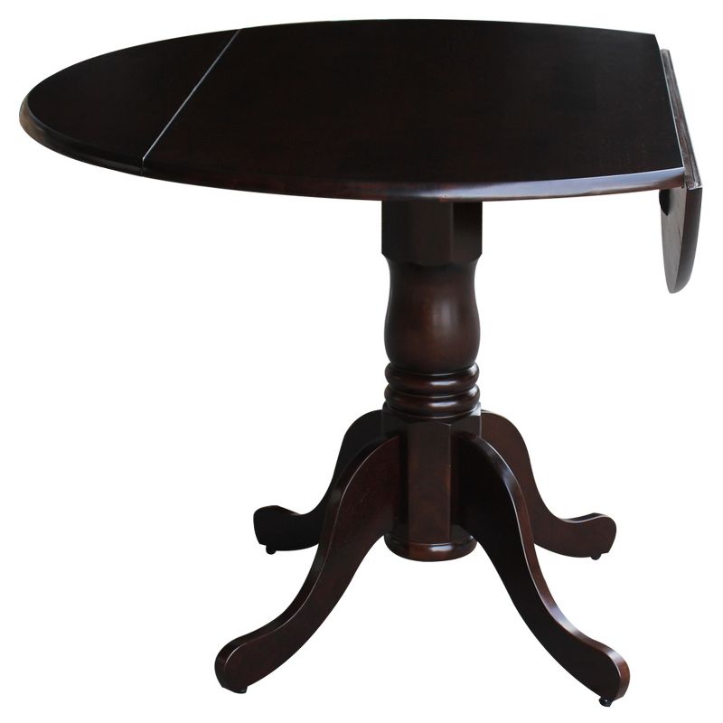 42" Mason Round Dual Drop Leaf Dining Table - International Concepts, 3 of 16