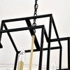 XINGHANZHENXUAN Black 8-Light Metal Lantern Tiered Pendant Hanging Light Fixtures for Dining Room Hallway Foyer Entryway (Bulbs Not Included) - 4 of 4
