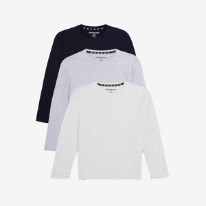 X RAY 3 Pack Kids And Boys 100% Cotton Long Sleeve Crewneck T-Shirts - 1 of 4