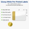 Avery Printable Rectangle Labels, Gold-Dipped Edge, 2" x 3", Glossy White Rectangle Labels, Permanent, Laser/Inkjet, 80ct, Great for Product Labels - 2 of 4