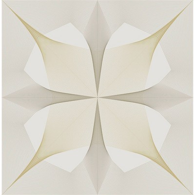 NuWallpaper Intuition Peel & Stick Wallpaper White/Gold