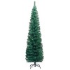 vidaXL Artificial Christmas Tree Green PVC Slim Cone-shaped Pre-Lit - 3 of 4